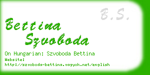 bettina szvoboda business card